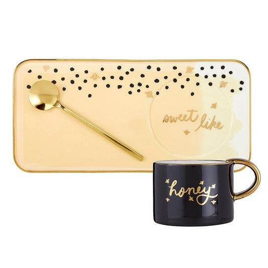 Sweet Like Honey Mug, Tray and Spoon Set