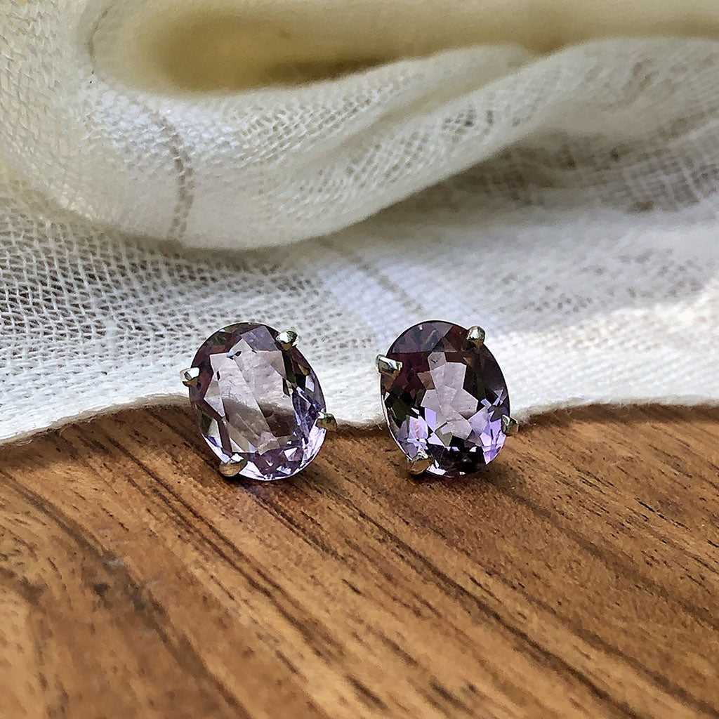 Amethyst Stud Earrings