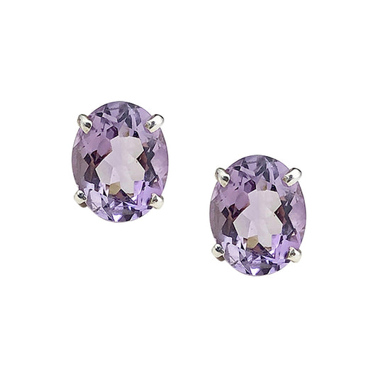 Amethyst Stud Earrings