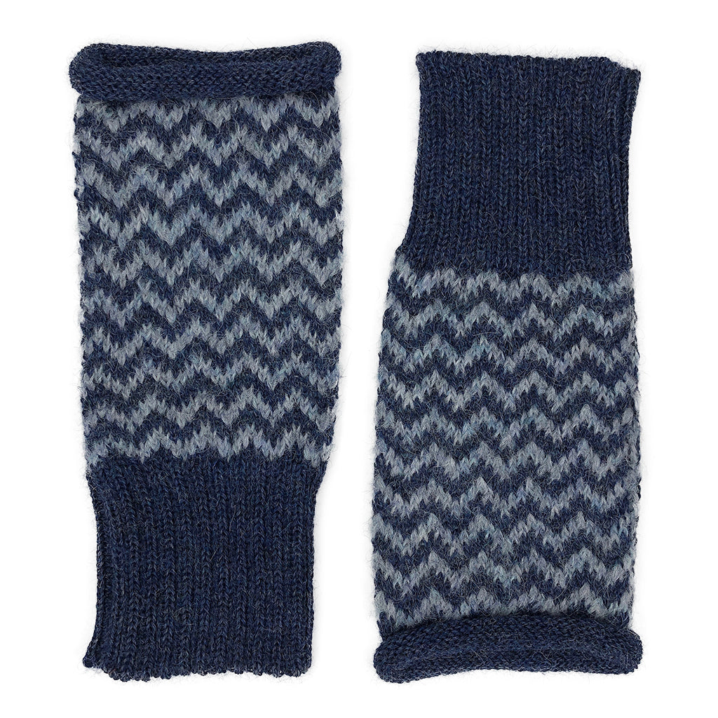 Azul Chevron Knit Alpaca Gloves