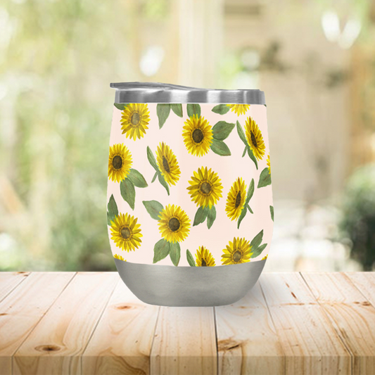 Sunflower Wine Tumbler