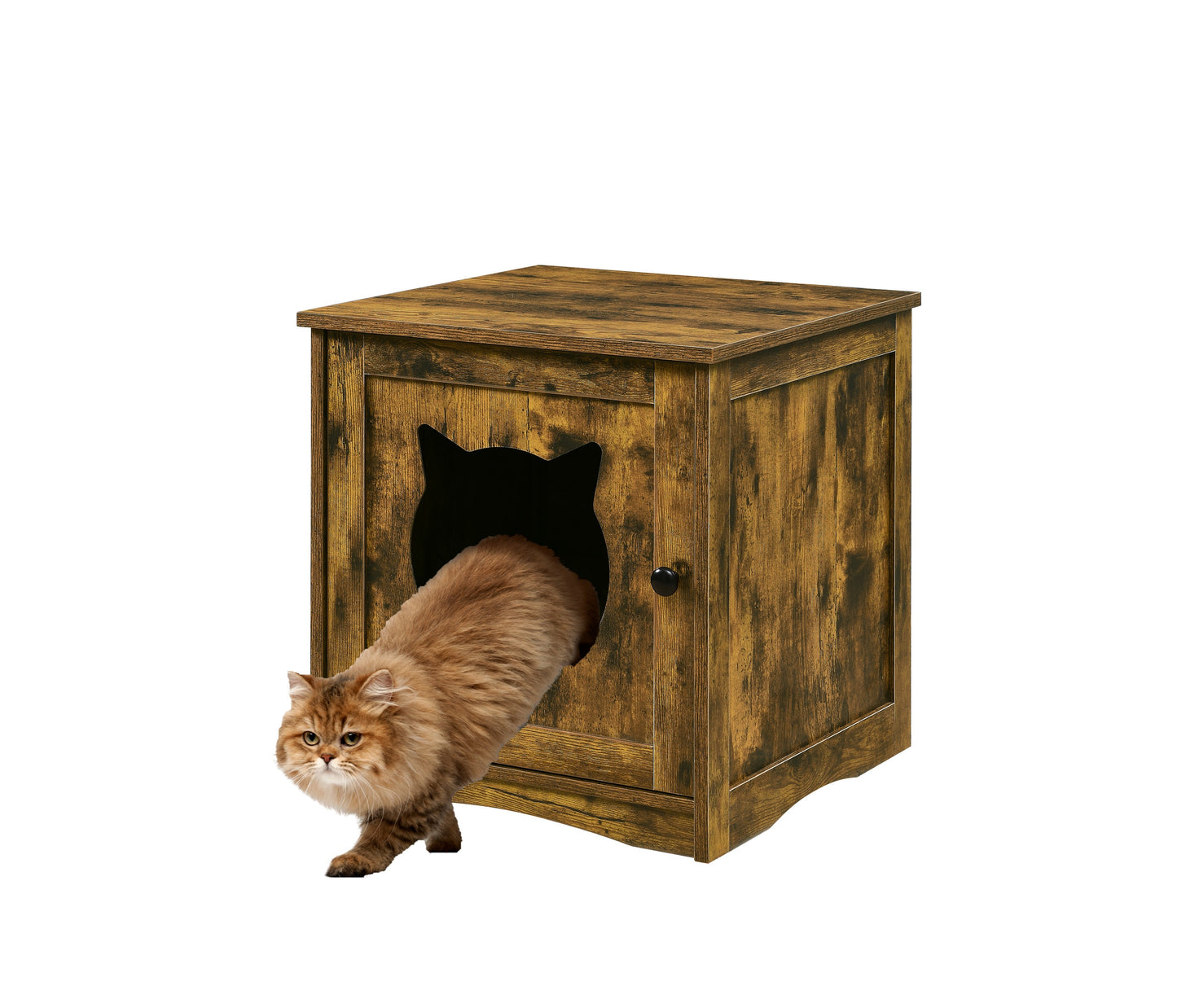 Cat House Side Table, Nightstand Pet House, Litter Box Enclosure