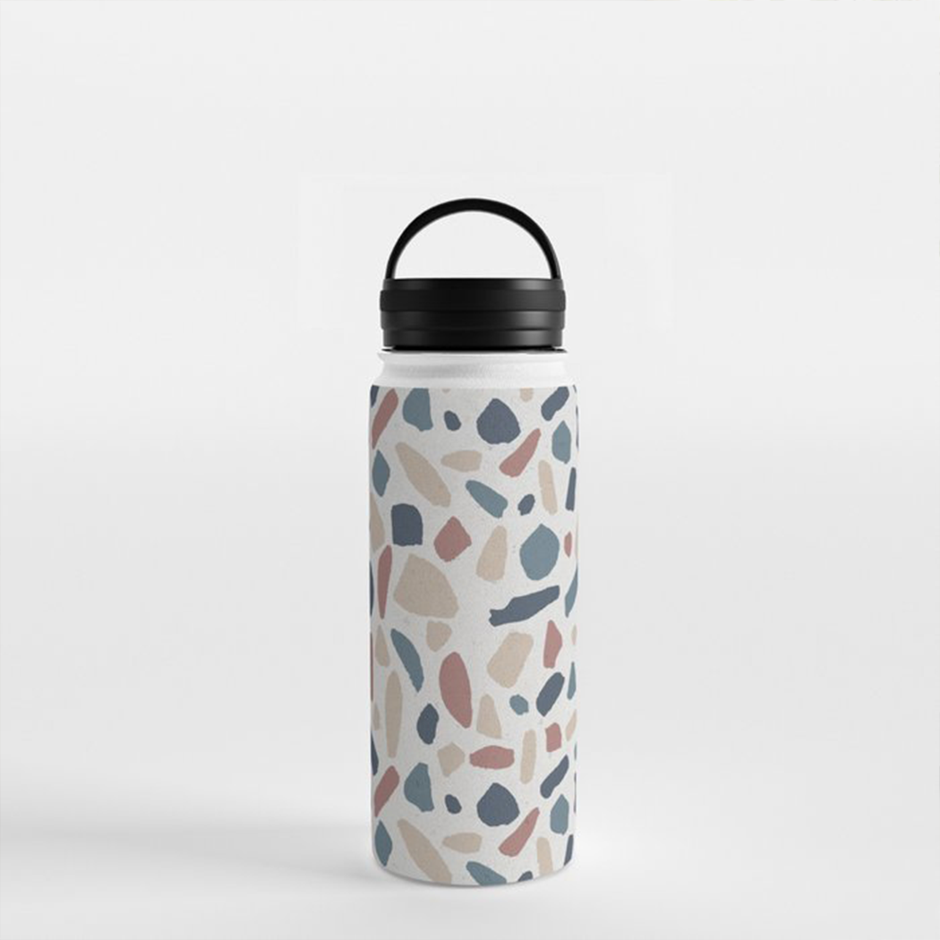 Cool Terrazzo Handle Lid Water Bottle